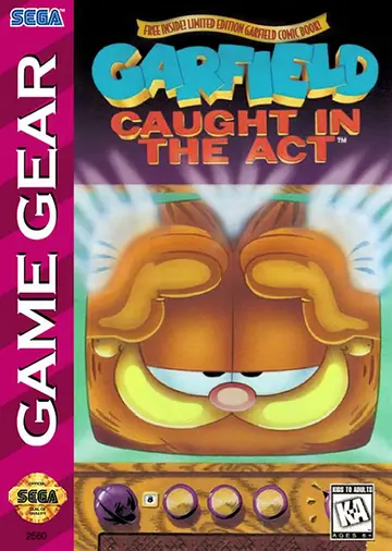 Garfield: Caught in the Act Game Gear box art