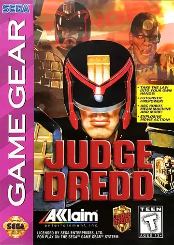 Judge Dredd Game Gear box art