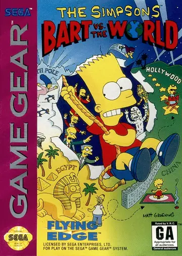 The Simpsons: Bart vs. the World Game Gear box art