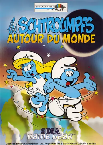 The Smurfs Travel the World Game Gear box art