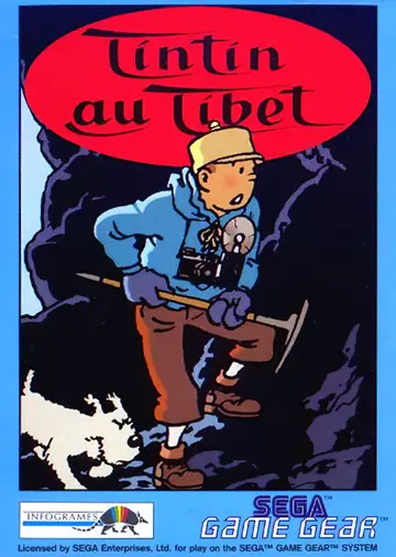 Tintin in Tibet Game Gear box art