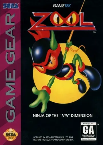 Zool: Ninja of the 'Nth' Dimension Game Gear box art
