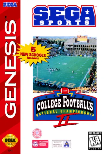College Football's National Championship II Genesis box art
