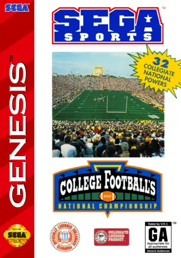 College Football's National Championship Genesis box art