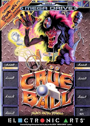 Crue Ball: Heavy Metal Pinball Genesis box art