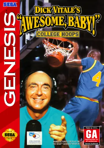 Dick Vitale's "Awesome Baby" College Hoops Genesis box art
