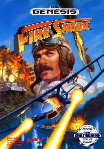 Fire Shark Genesis box art