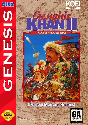 Genghis Khan II: Clan of the Gray Wolf box art