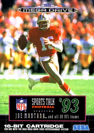 NFL Sports Talk Football '93 Starring Joe Montana Genesis box art