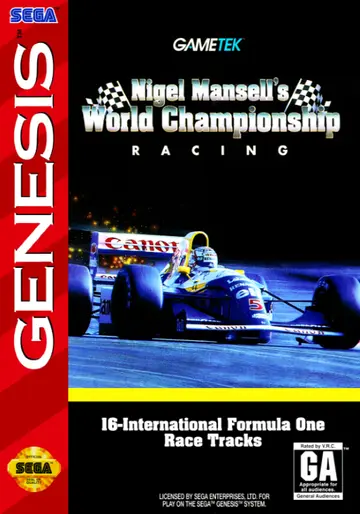Nigel Mansell's World Championship Racing Genesis box art