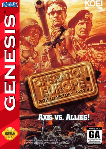 Operation Europe: Path to Victory 1939-45 Genesis box art