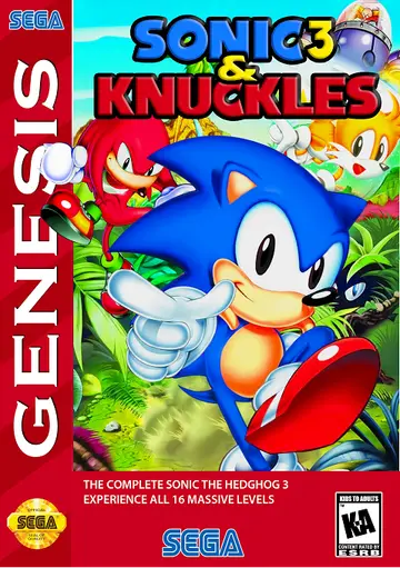 Sonic & Knuckles + Sonic The Hedgehog 3 box art