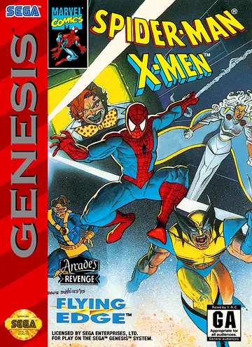Spider-Man X-Men: Arcade's Revenge Genesis box art