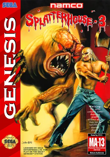 Splatterhouse 3 Genesis box art