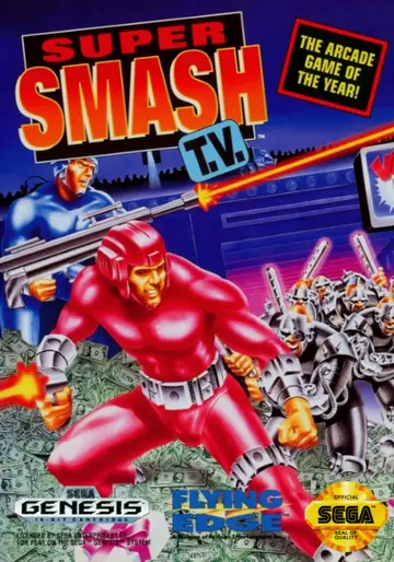 Super Smash TV Genesis box art