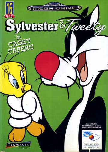 Sylvester and Tweety in Cagey Capers Genesis box art