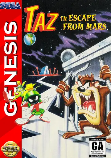 Taz in Escape from Mars box art