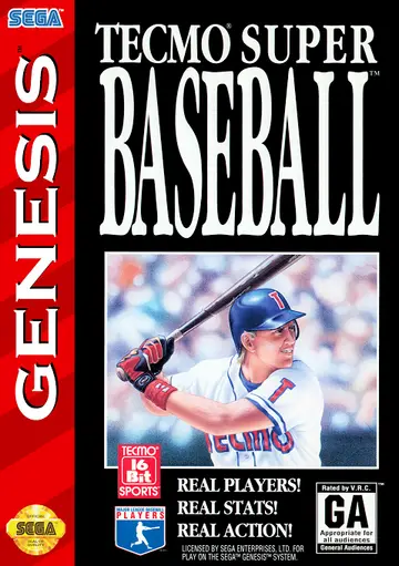 Tecmo Super Baseball Genesis box art