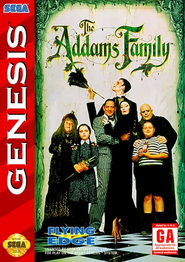 The Addams Family Genesis box art
