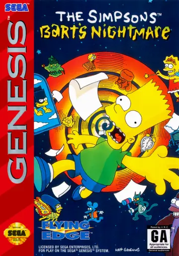 The Simpsons: Bart's Nightmare box art