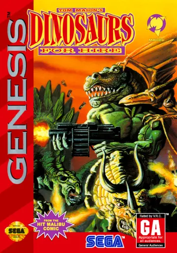 Tom Mason's Dinosaurs for Hire Genesis box art