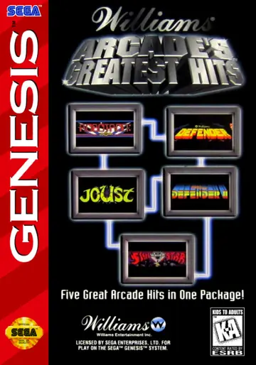 Williams Arcade's Greatest Hits Genesis box art