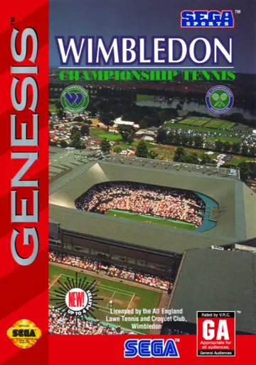 Wimbledon Championship Tennis Genesis box art