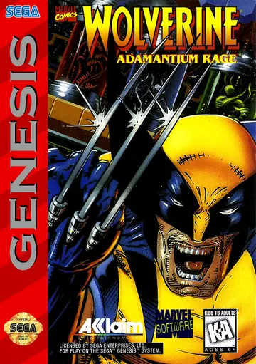 Wolverine: Adamantium Rage Genesis box art