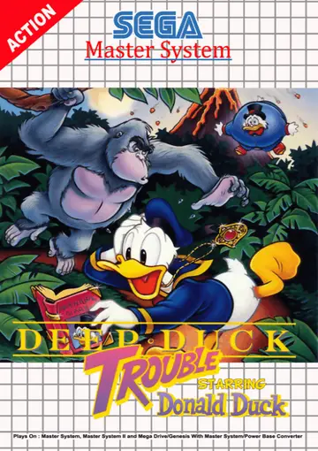 Deep Duck Trouble Starring Donald Duck Master System box art
