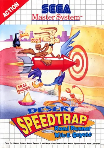 Desert Speedtrap Starring Road Runner and Wile E. Coyote Master System box art
