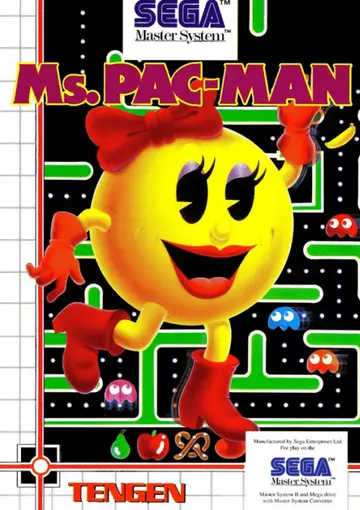 Ms. Pac-Man Master System box art