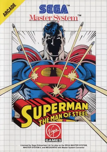Superman: The Man of Steel Master System box art