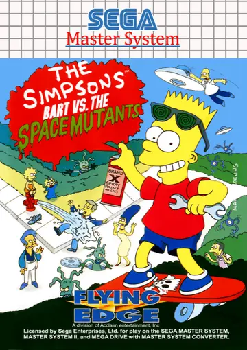 The Simpsons: Bart vs. The Space Mutants Master System box art