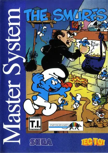 The Smurfs Master System box art