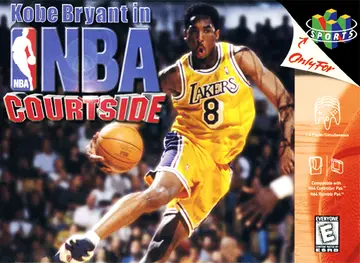 Kobe Bryant in NBA Courtside N64 box art