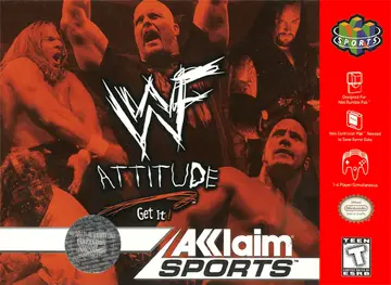 WWF Attitude N64 box art
