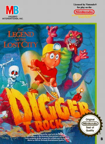 Digger T. Rock: The Legend of the Lost City NES box art