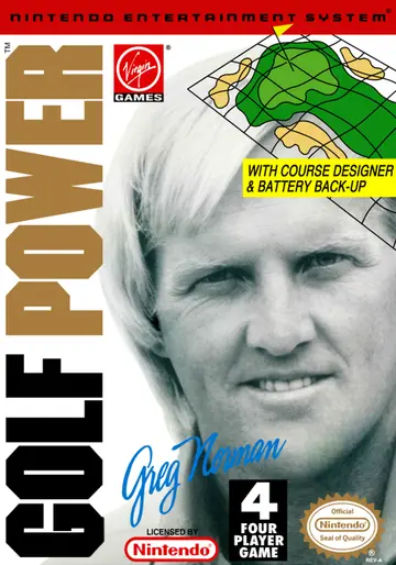 Greg Norman's Golf Power NES box art