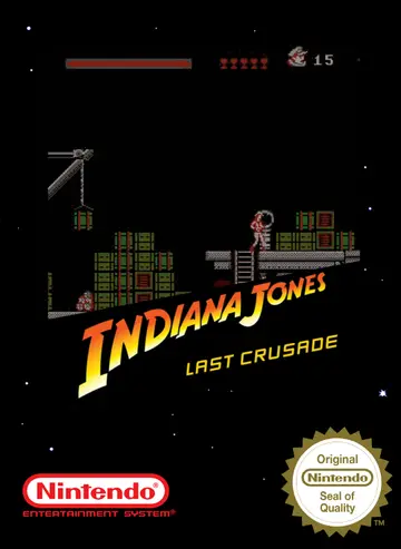 Indiana Jones and the Last Crusade NES box art
