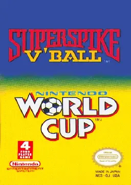 Super Spike V'Ball + Nintendo World Cup NES box art