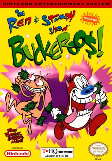 The Ren & Stimpy Show: Buckeroo$! NES box art