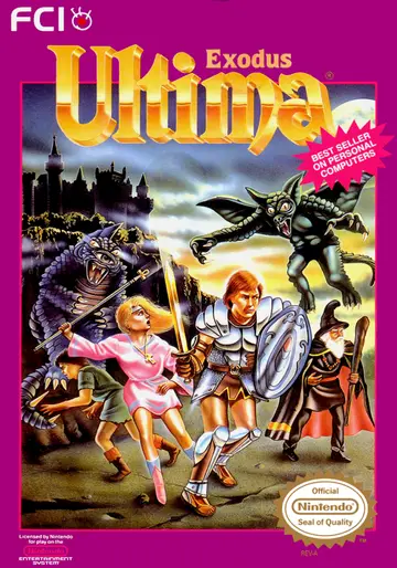 Ultima: Exodus NES box art