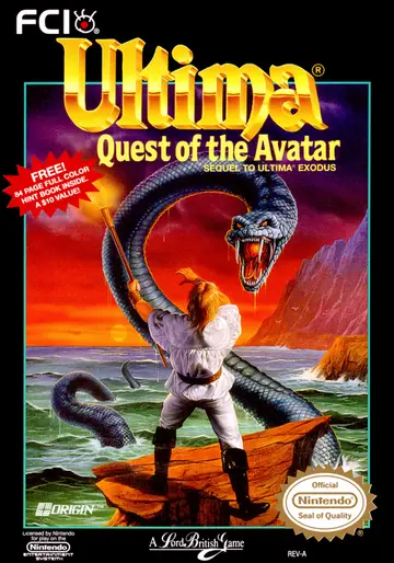 Ultima: Quest of the Avatar NES box art