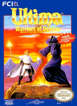 Ultima: Warriors of Destiny NES box art