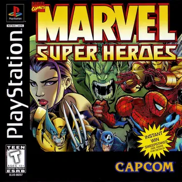 Marvel Super Heroes PS1 box art