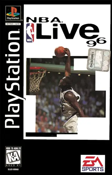 NBA Live 96 PS1 box art