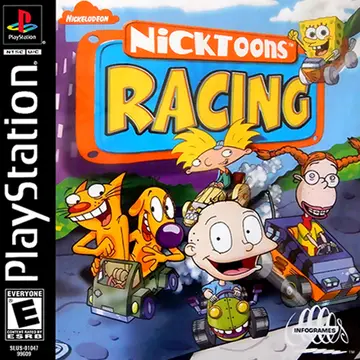Nicktoons Racing PS1 box art