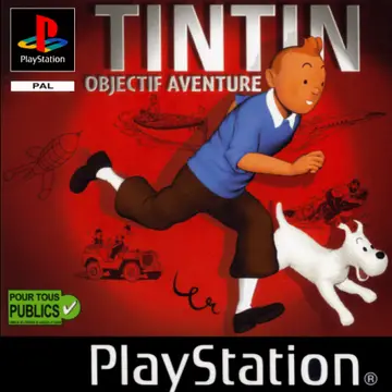 Tintin: Destination Adventure PS1 box art