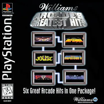 Williams Arcade's Greatest Hits PS1 box art