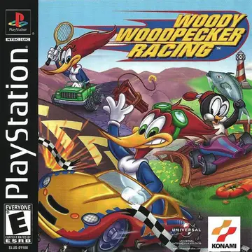 Woody Woodpecker Racing PS1 box art